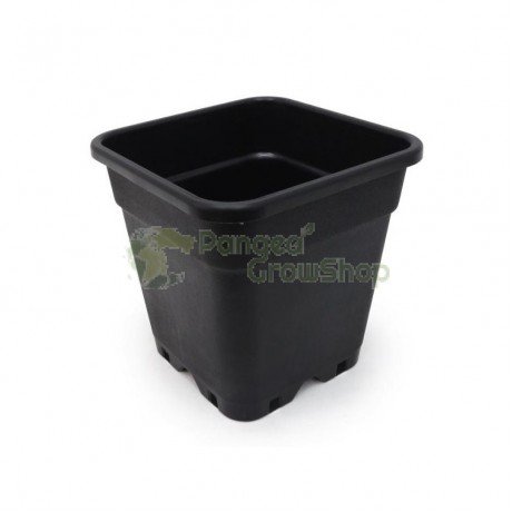 Maceta Pure Negra Cuadrada